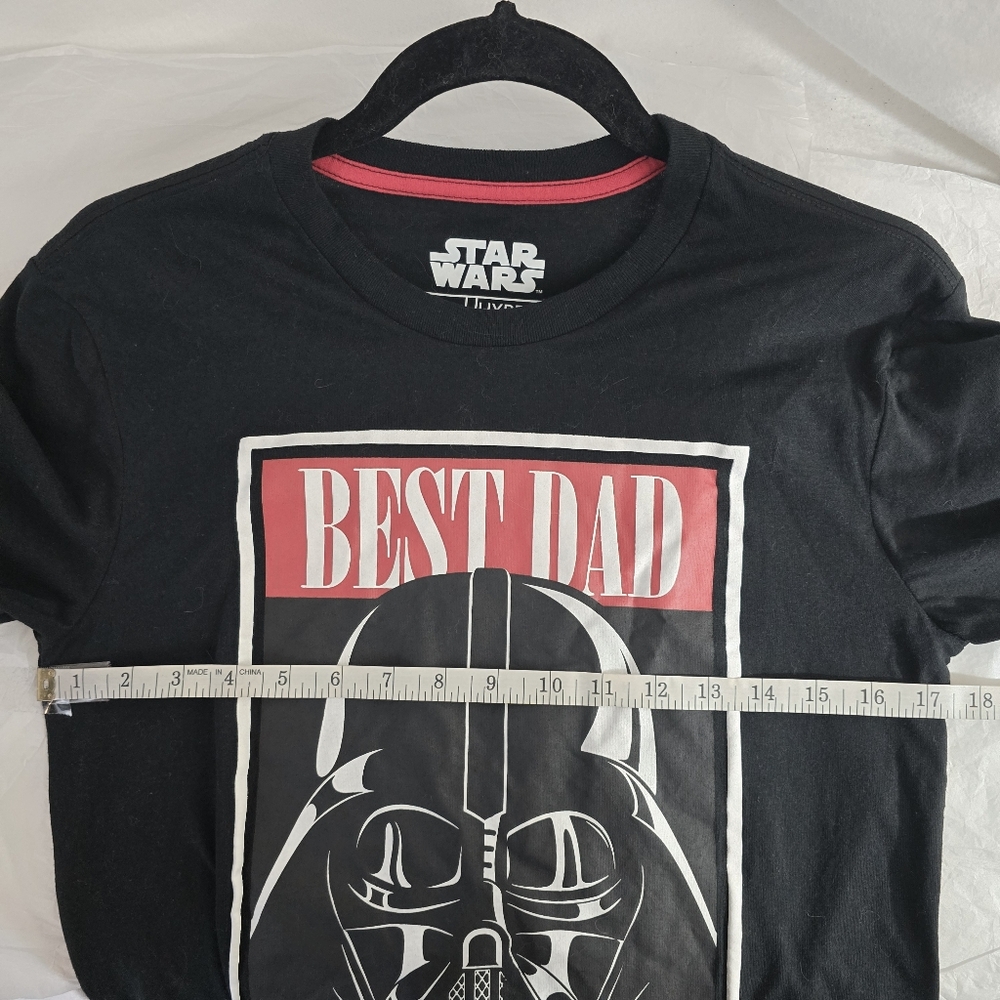 Star Wars Darth Vader 'Best Dad In The Galaxy' Black T-Shirt Small New With Tags - Picture 4 of 7